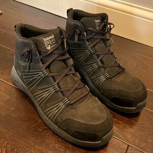 Timberland pro power train alloy steel toe slip resistant boots 13